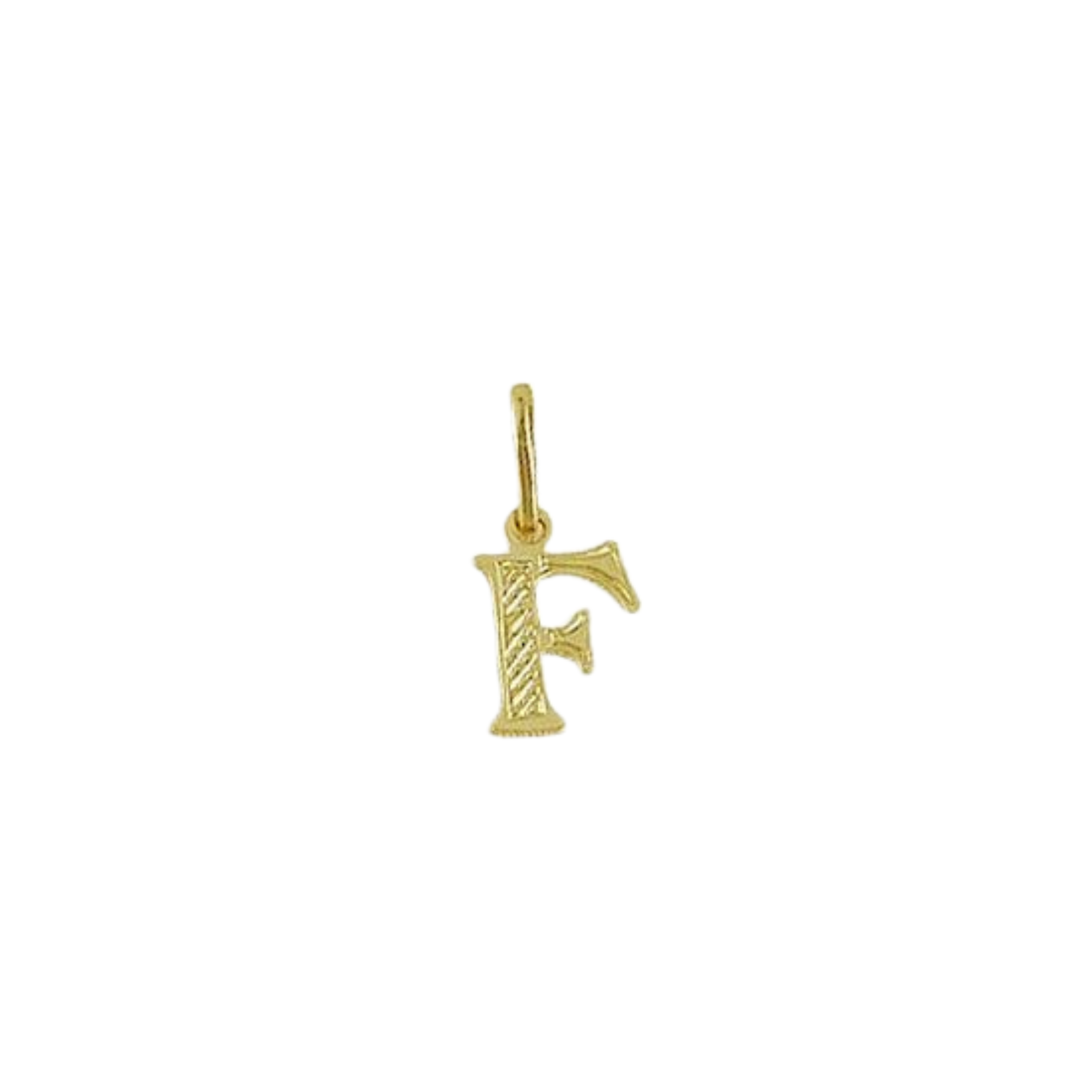 Pingente de Letra Banhado a Ouro Amarelo