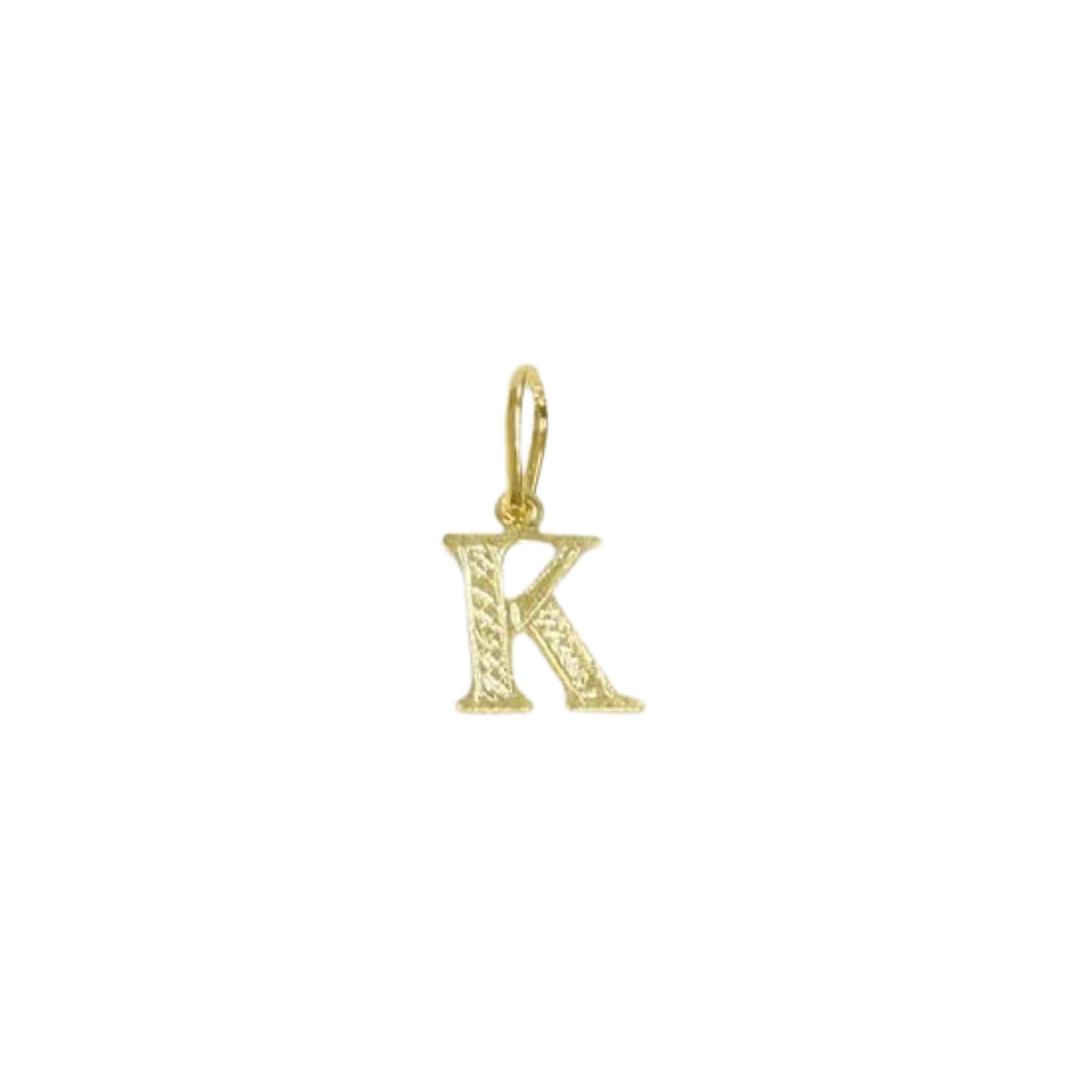 Pingente de Letra Banhado a Ouro Amarelo