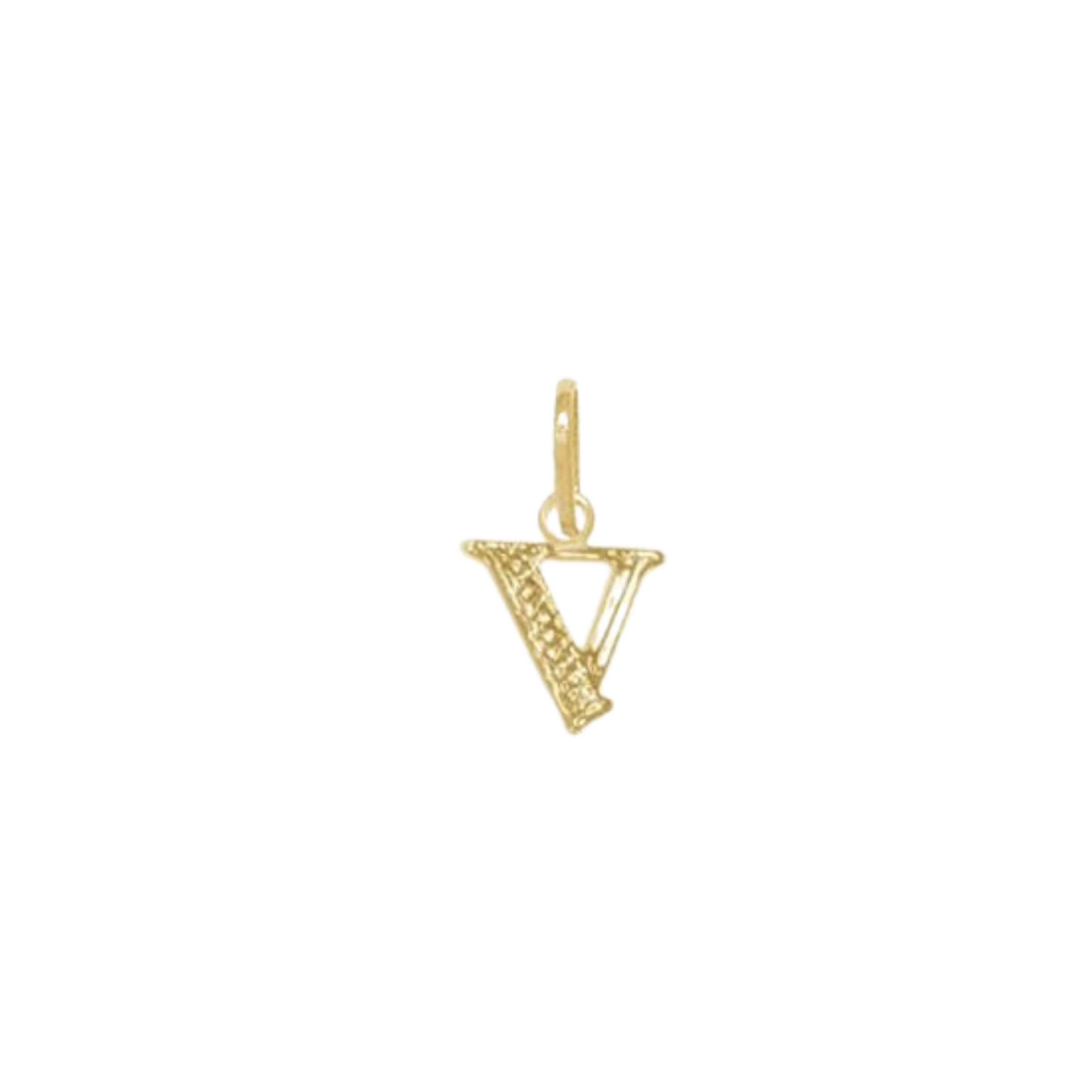 Pingente de Letra Banhado a Ouro Amarelo