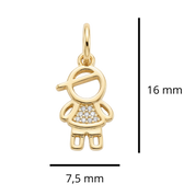 Pingente Menino(a) Banhado a Ouro