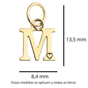 Pingente de Letra Banhado a Ouro
