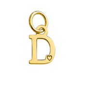 Pingente de Letra Banhado a Ouro