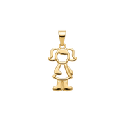 Pingente Menino(a) Banhado a Ouro Amarelo