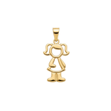 Pingente Menino(a) Banhado a Ouro Amarelo