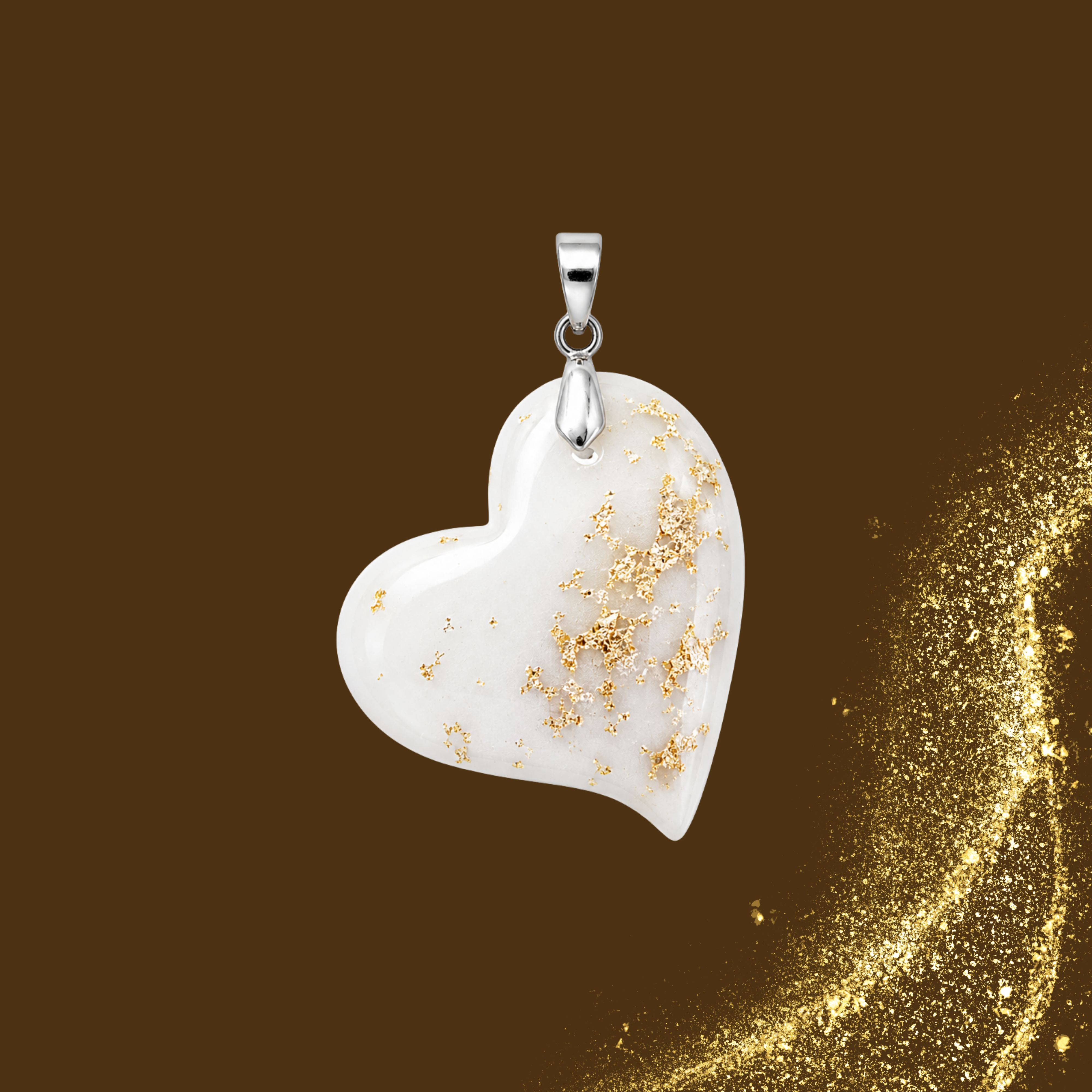 Pingente Adicional com Folhas Douradas