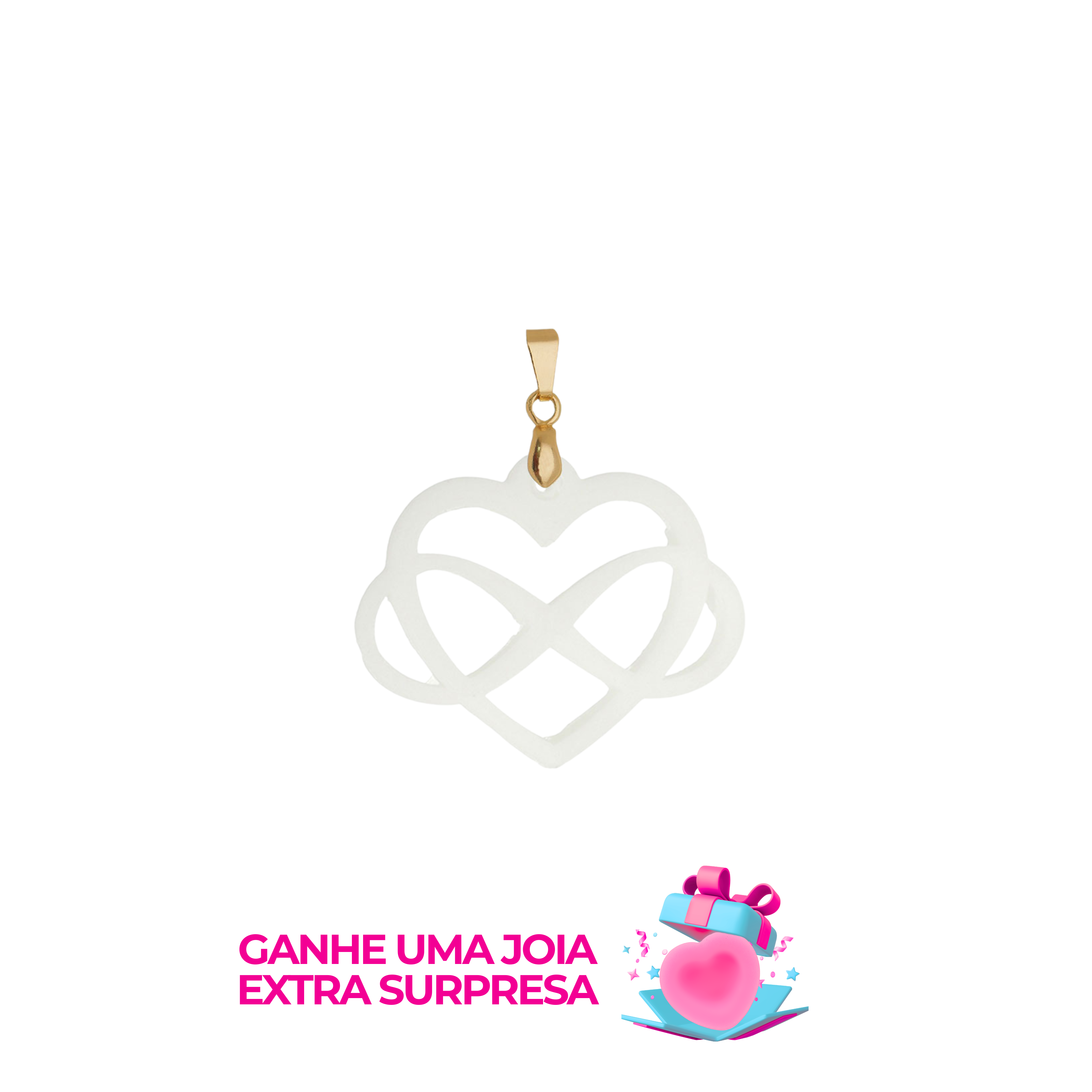 Coração Infinito - Joia de Leite Materno