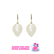 Brinco Folhas - Joia de Leite Materno