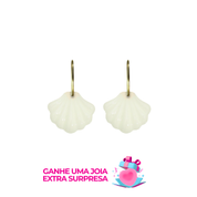 Brinco Concha - Joia de Leite Materno