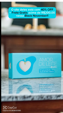 Modelo de vídeo para Joia de Leite Materno com Promoção