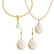 Mini Gota com Folhas Douradas