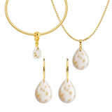 Mini Gota com Folhas Douradas