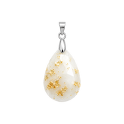 Gota Lapidada com Folhas Douradas