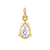 Gota de Zircônia Banhada em Ouro Amarelo