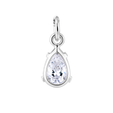 Gota de Zircônia Banhada em Ouro Branco