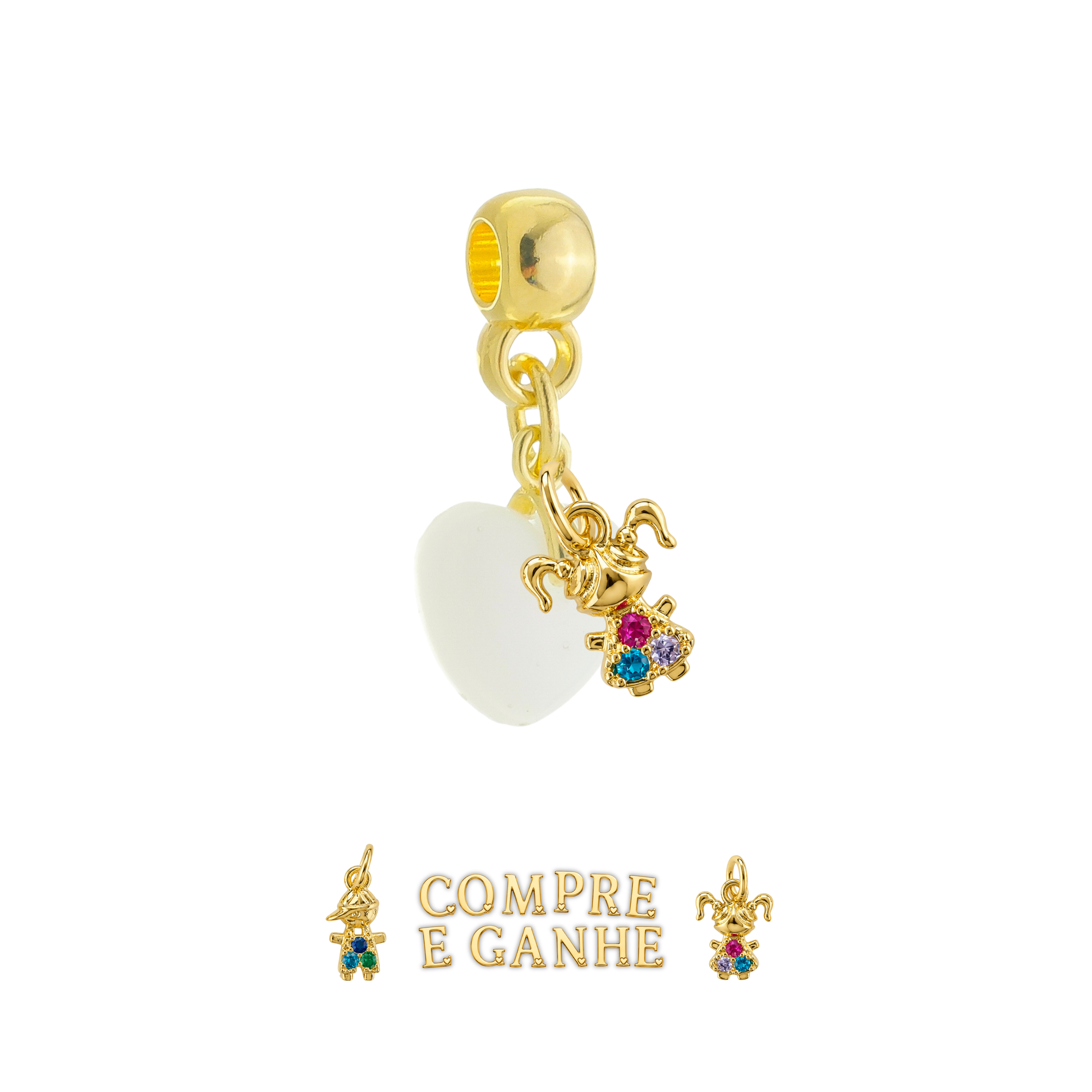 Mini Coração Gordinho com Filho(a)