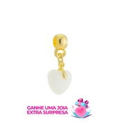 Berloque Mini Coração Gordinho - Joia de Leite Materno