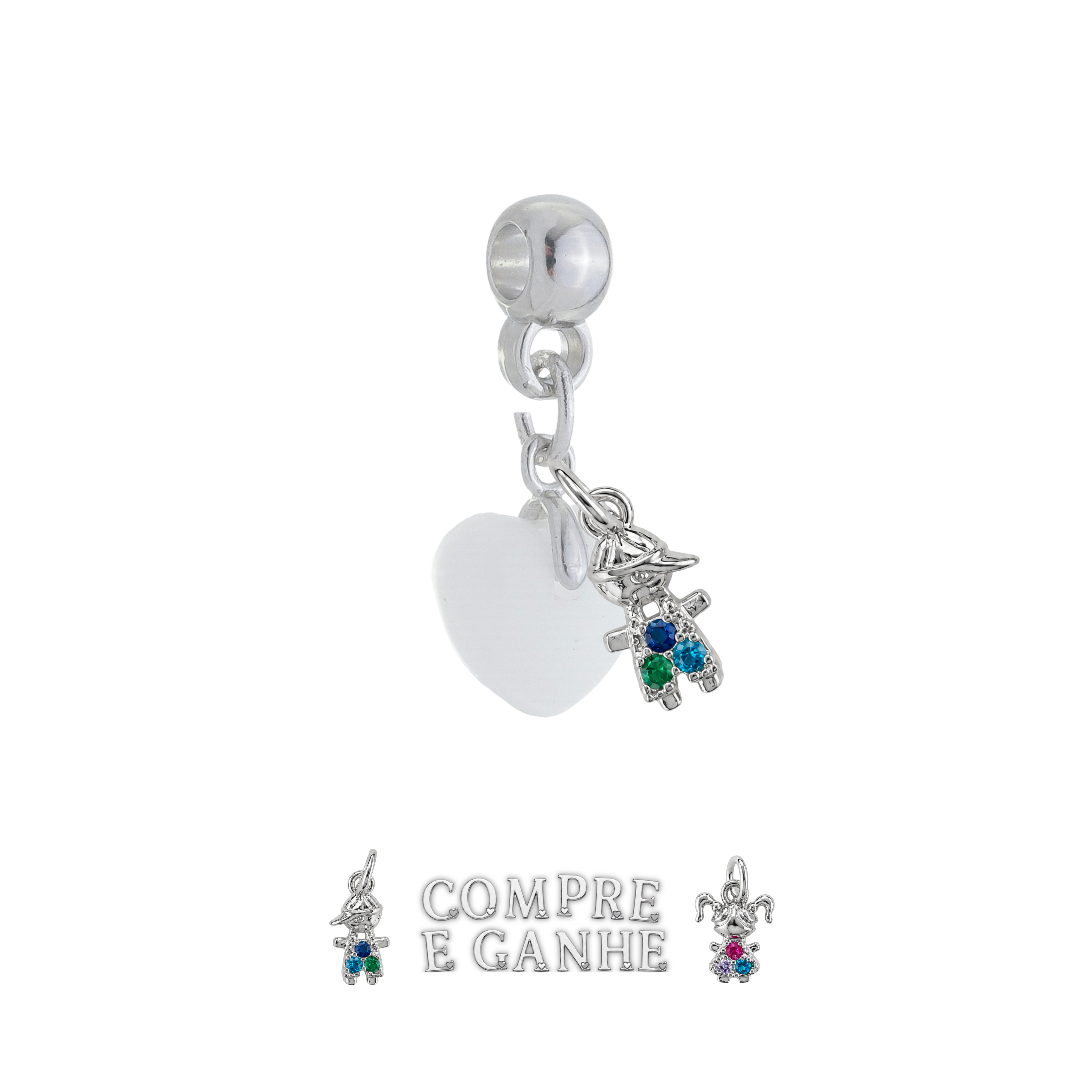 Mini Coração Gordinho com Filho(a)