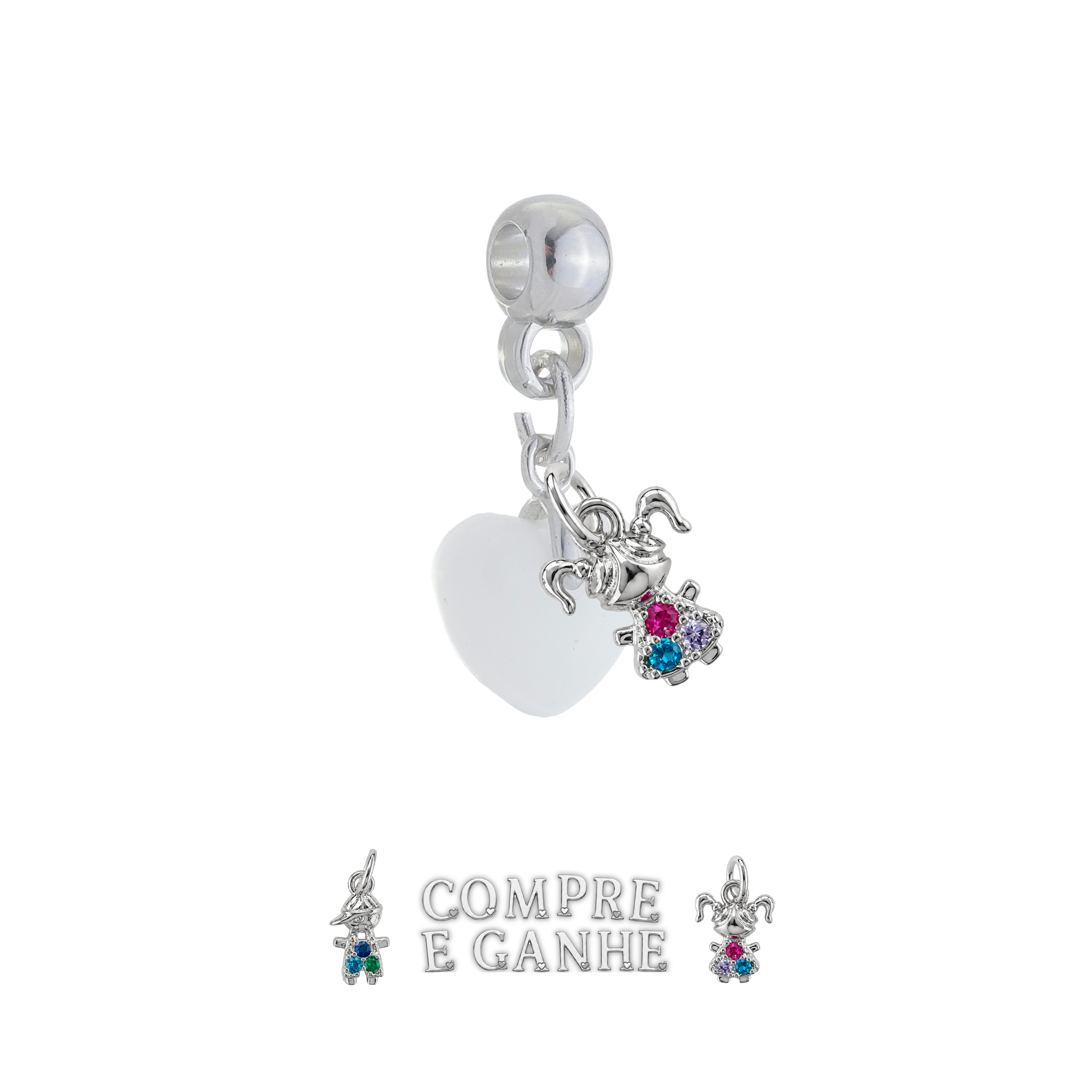 Mini Coração Gordinho com Filho(a)
