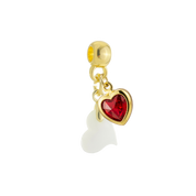 Mini Coração Torcido com Coração Rubi