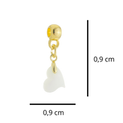 Coração Torcido com Gota Zircônia
