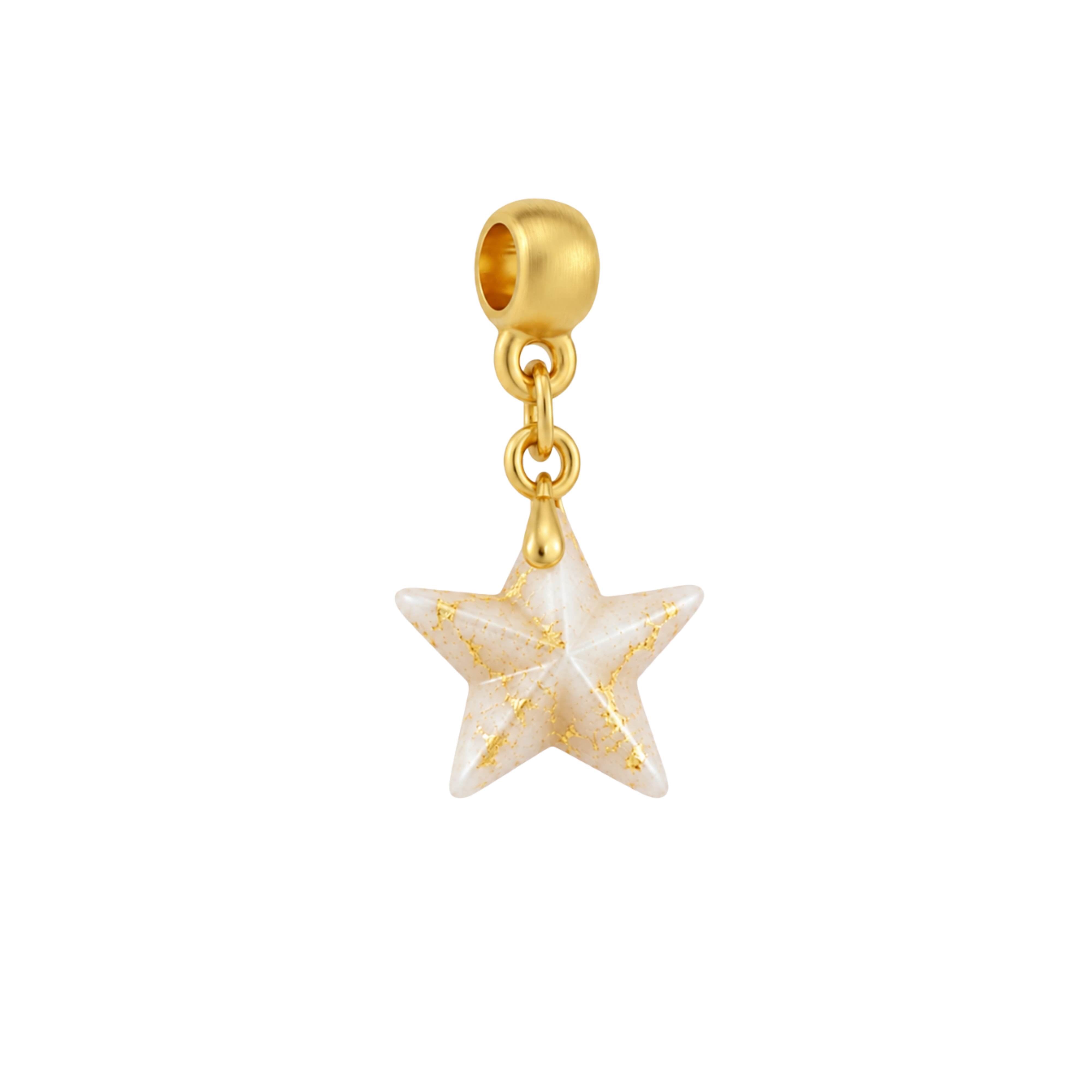 Mini Estrela com Folhas Douradas