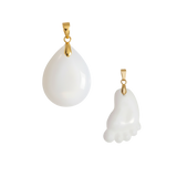 Mini Gota e Mini Pé Banhado em Ouro Amarelo