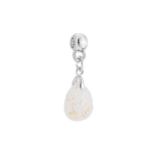 Mini Gota Lapidada com Folhas Douradas
