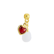Mini Gota Lapidada com Coração Rubi