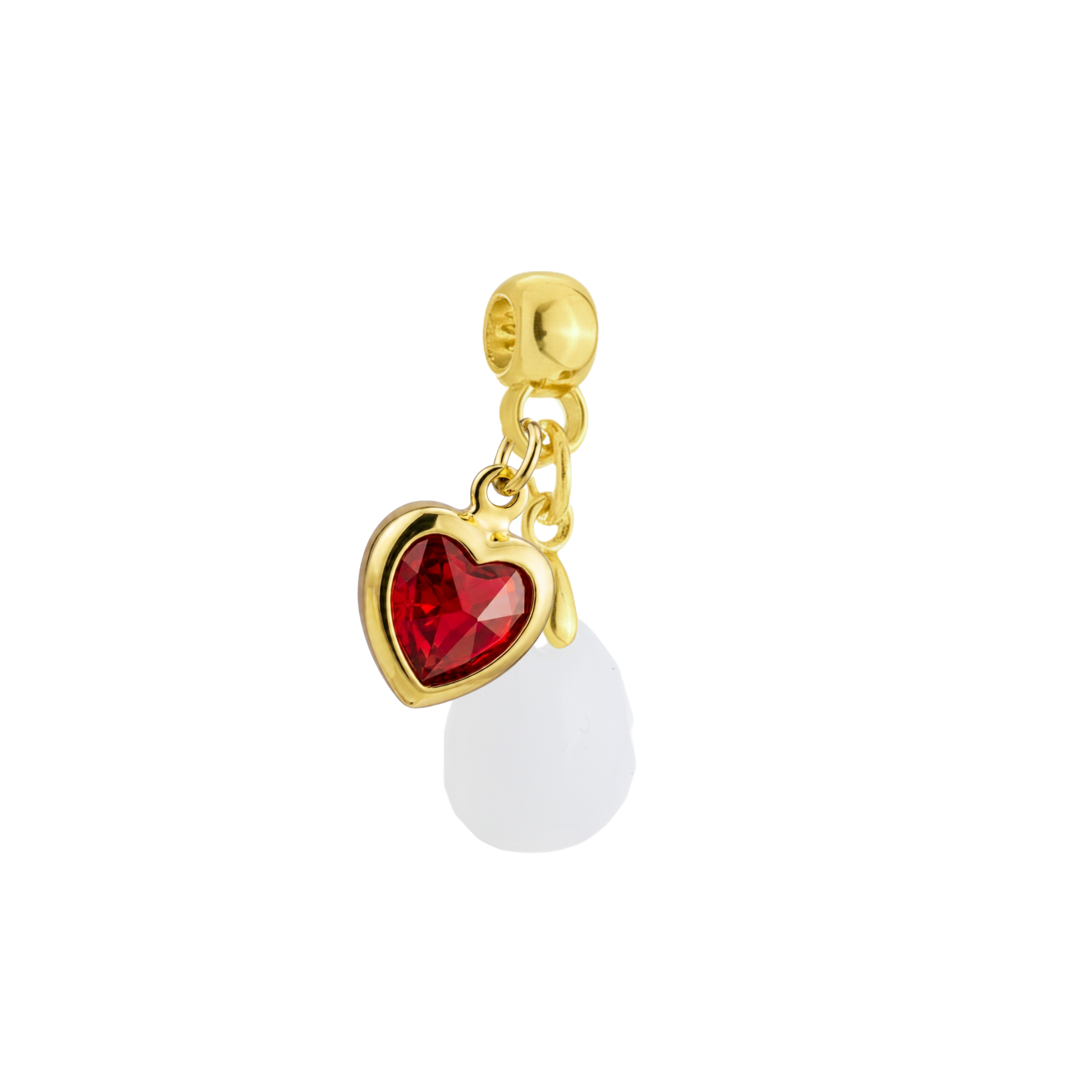 Mini Gota Lapidada com Coração Rubi