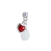 Mini Gota Lapidada com Coração Rubi