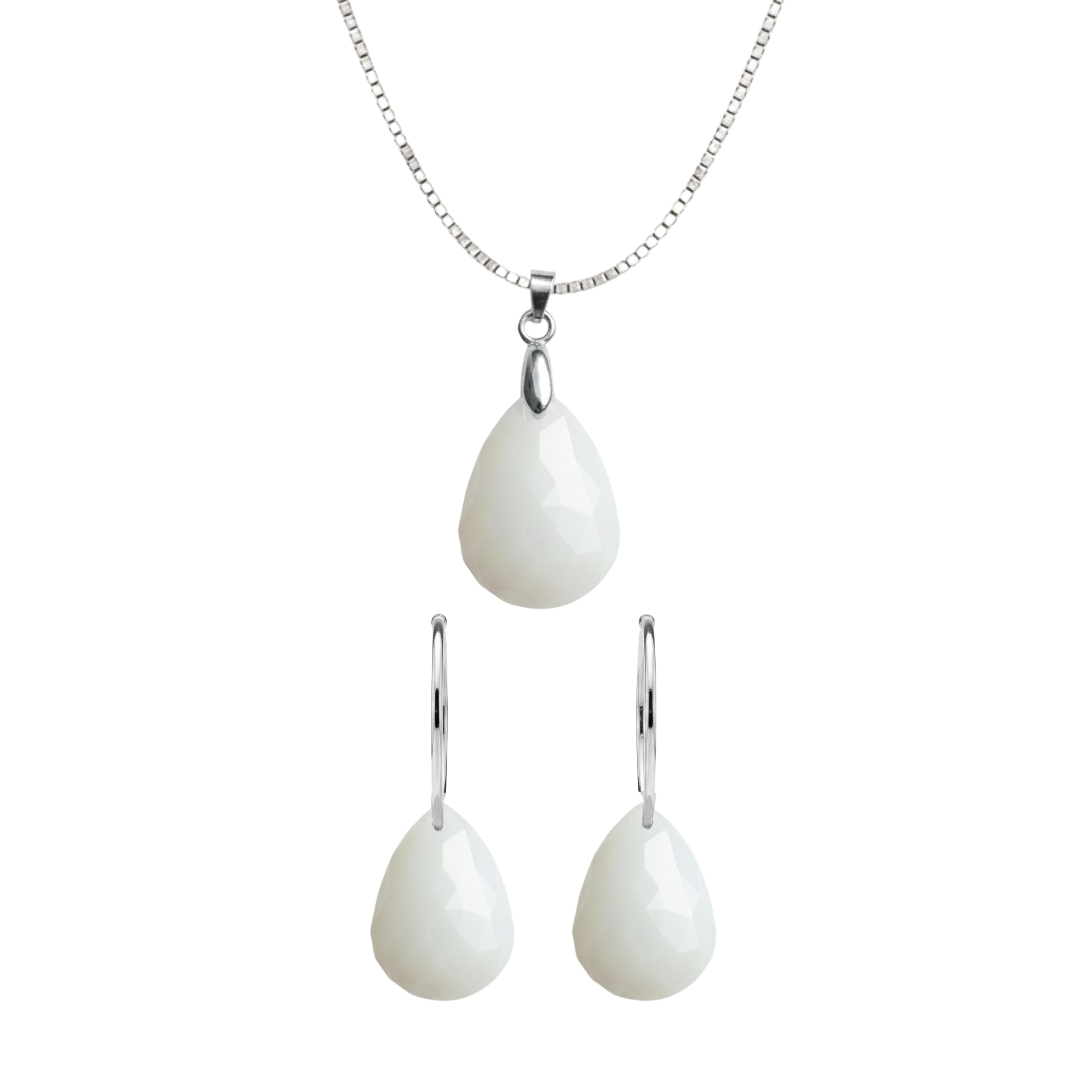 Pingente com Corrente Banhada e Par de Brincos – Não acompanha kit
