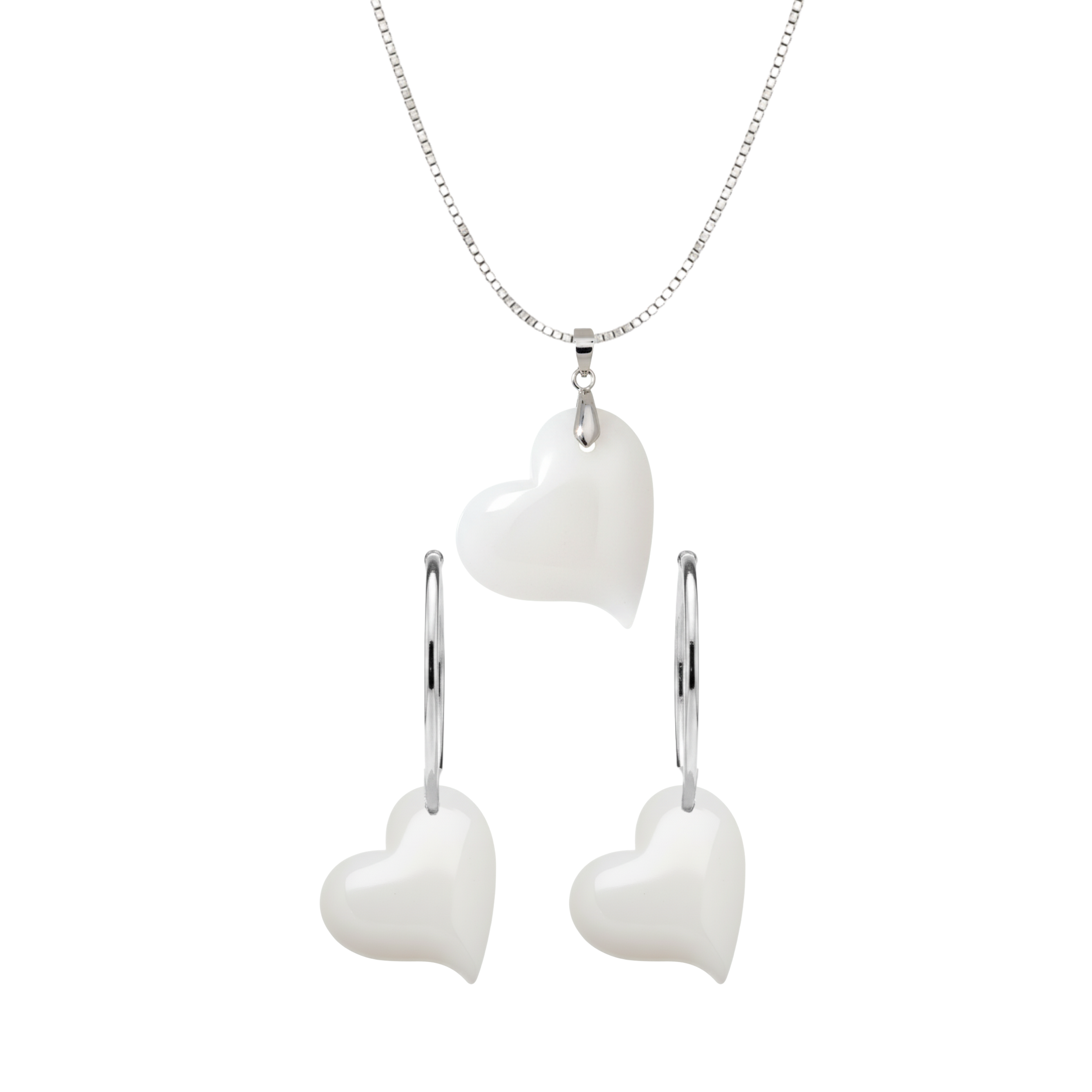 Pingente com Corrente Banhada e Par de Brincos – Não acompanha kit