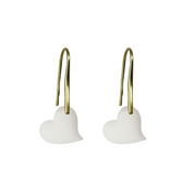 Brinco Coração Torcido - Joia de Leite Materno *