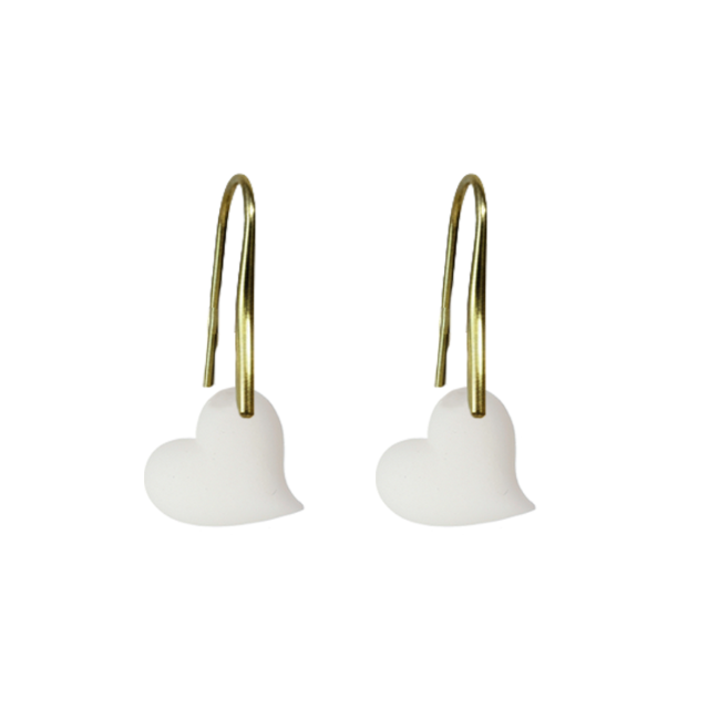 Brinco Coração Torcido - Joia de Leite Materno *