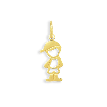 Pingente Menino Folheado a Ouro Amarelo